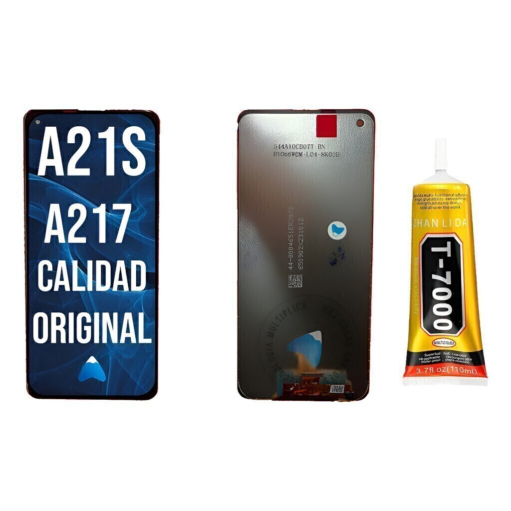 Modulo Compatible Samsung A21s A217 + Pegamento 110ml T7000