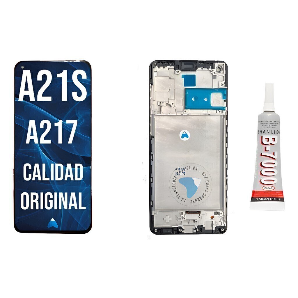 Modulo Compatible Samsung A21s A217 Marco Oled Con Pegamento