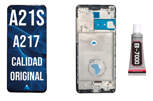 Modulo Display Para Samsung A21s A217 Marco + Zhanlida 3ml