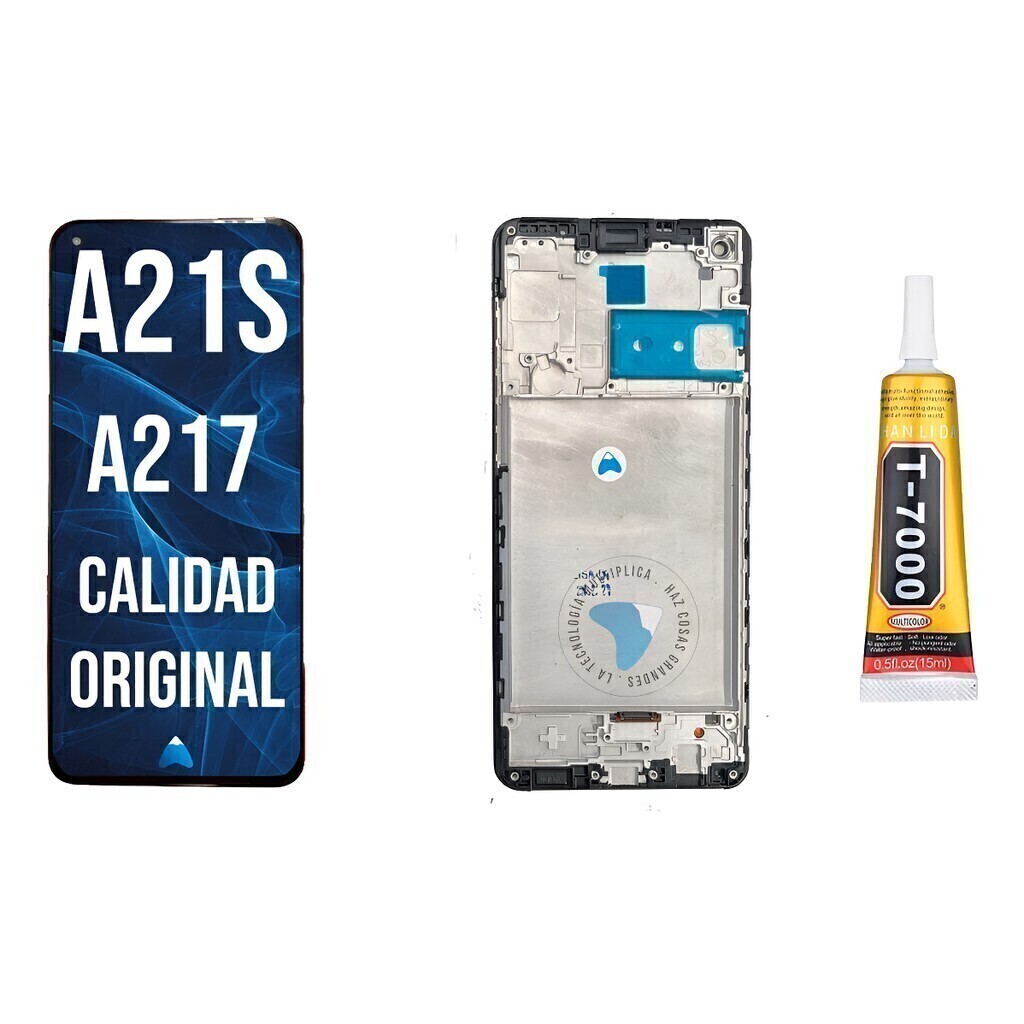 Modulo Compatible Samsung A21s A217 Marco + Pegamento 15ml