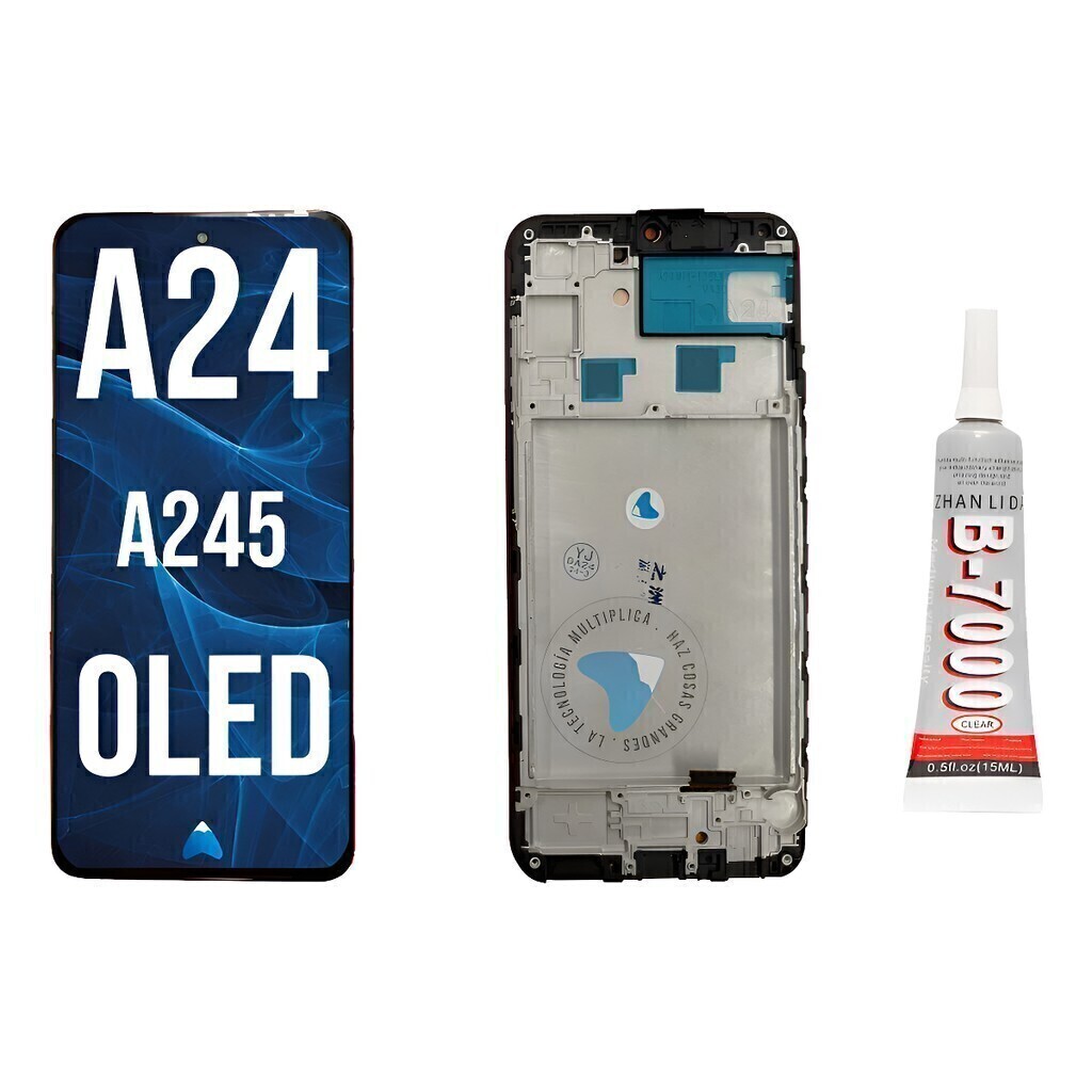 Modulo Compatible Samsung A24 4g Con Marco Oled + Pegamento