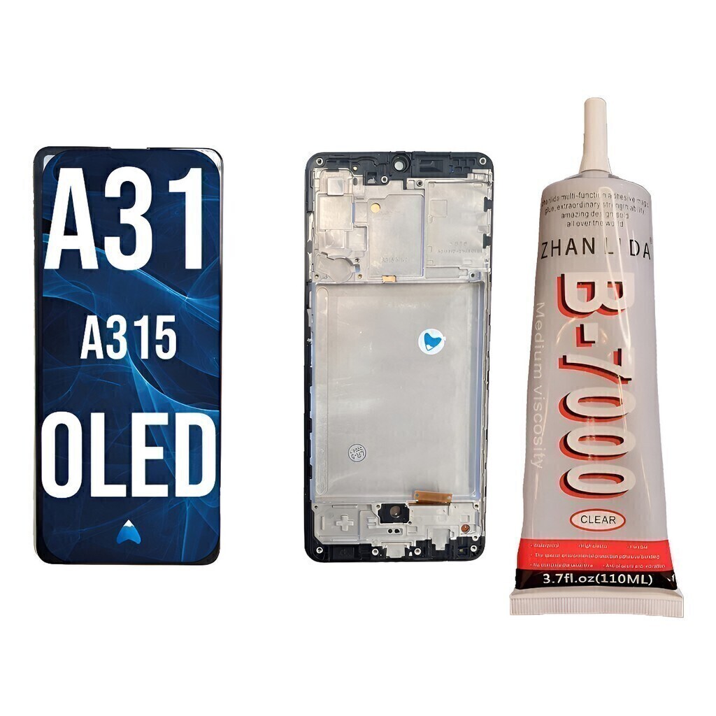 Modulo Pantalla Para Samsung A31 A315 Oled Marco + Pegamento