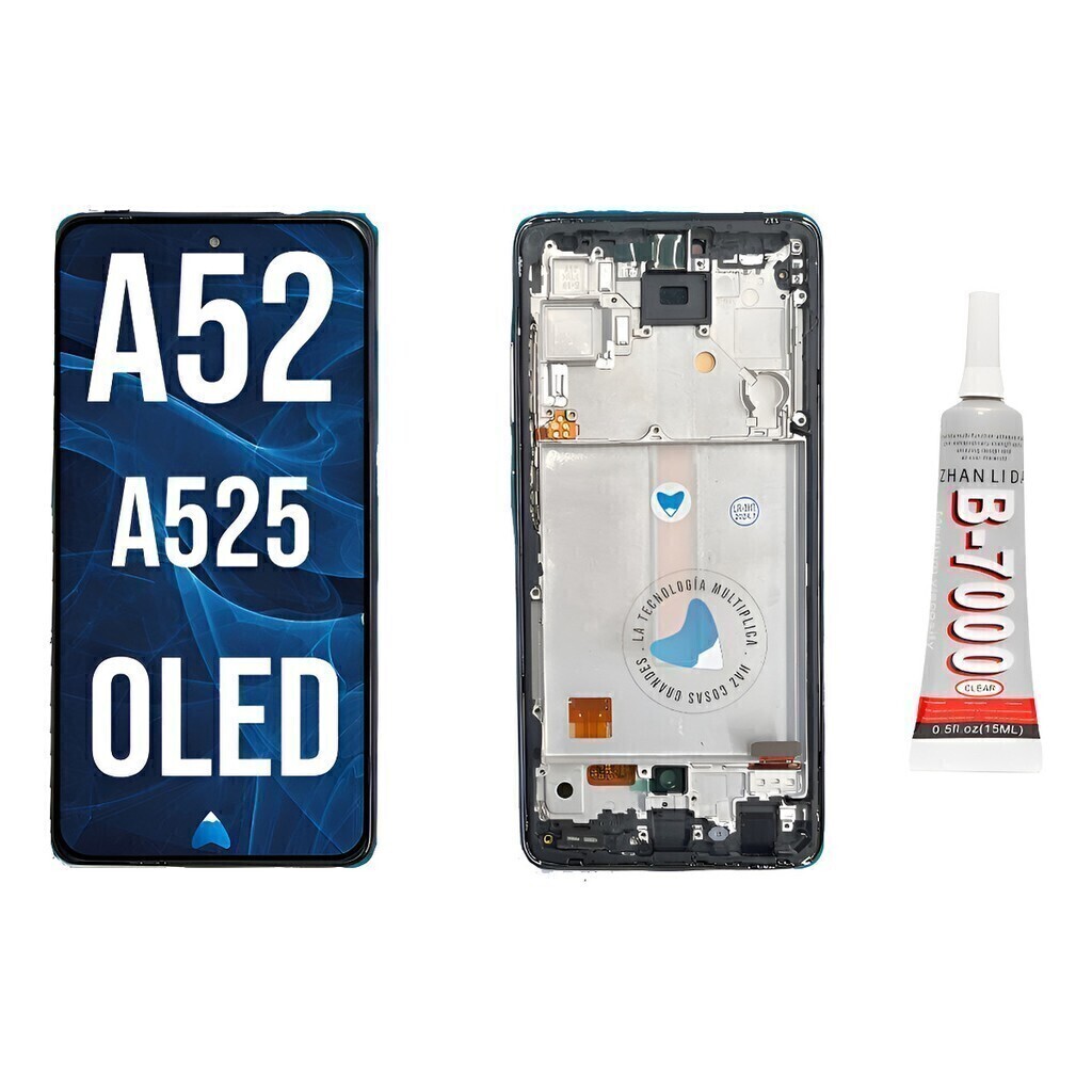 Modulo Display Para Samsung A52 A525 Marco Oled + Pegamento