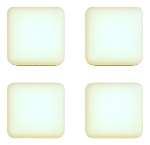 Plafón Led Rectangular Aplicar 18w Luz Fría/cálida Blanco X4