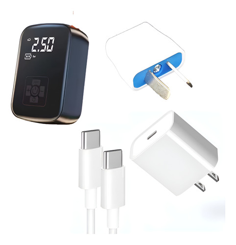 Compresor De Aire Mini Portatil Usb Auto 12v + Combo Kit