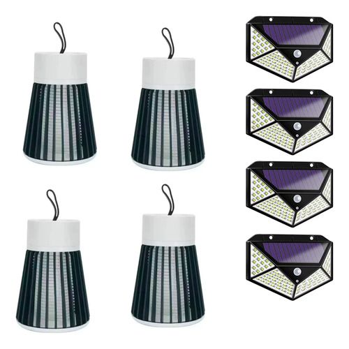 Lámpara Mata Mosquitos Mosca X4 Reflector Solar Sensor X4
