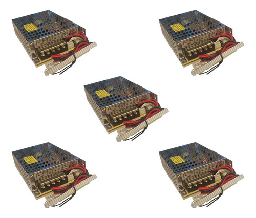 Fuente Alimentacion 12v 10a Ups Cable Bateria Pack X5 Combo