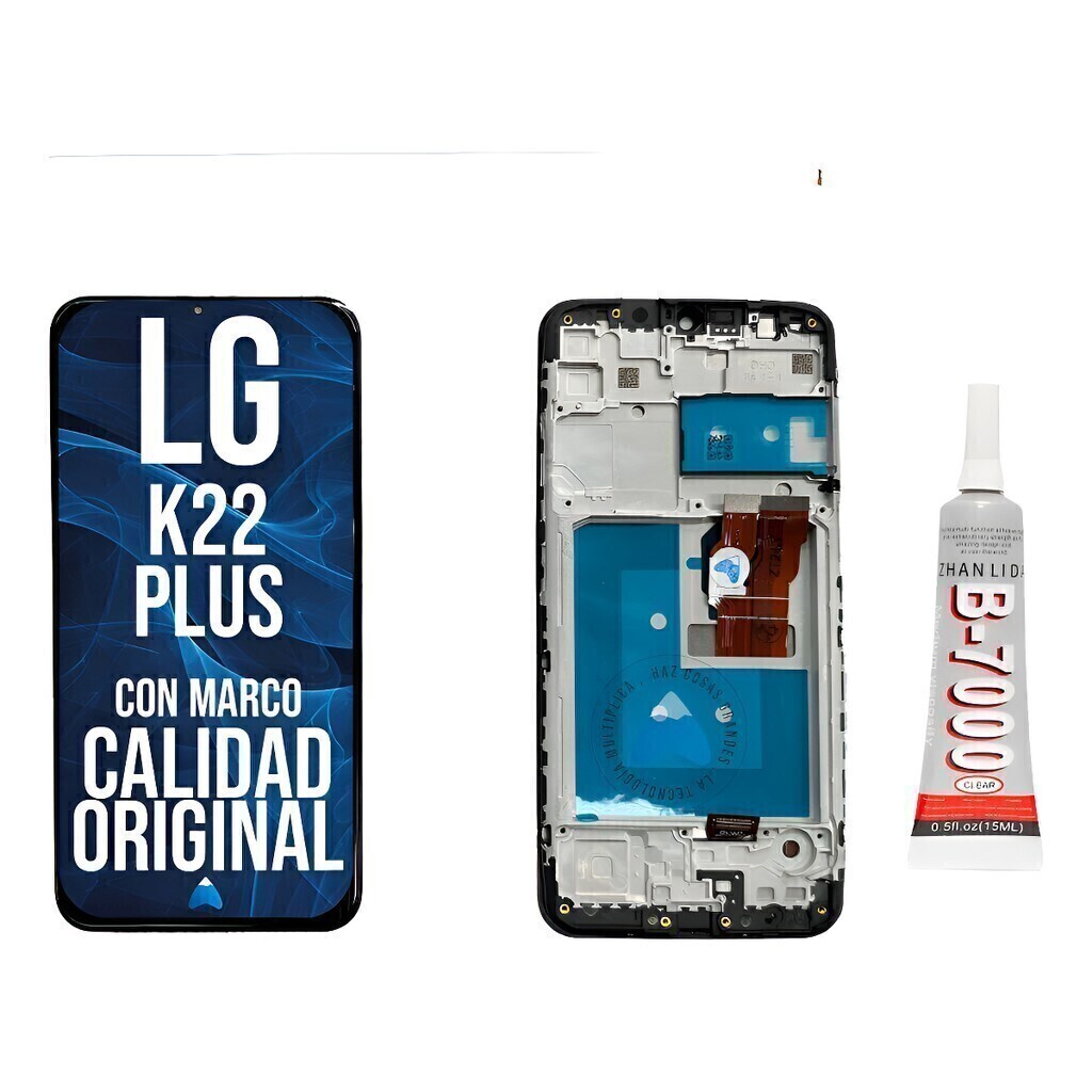 Modulo Pantalla Para LG K22 Plus K22 Marco Oled + Pegamento