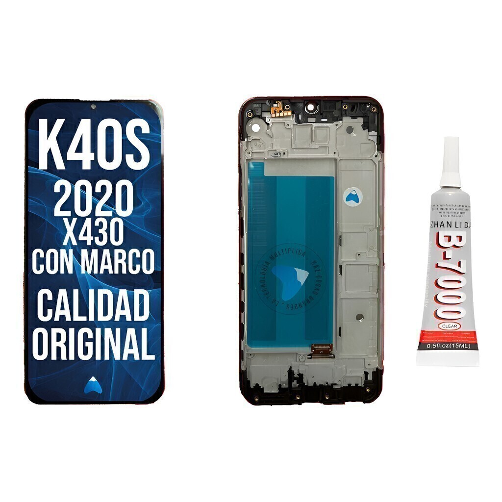 Modulo Compatible LG K40s X430 Touch Marco + Pegamento 15ml