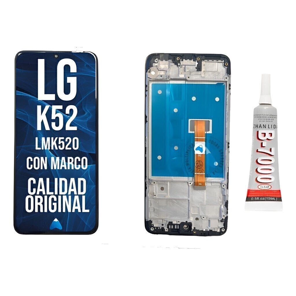 Modulo Pantalla Para LG K52 Lmk520 Marco + Pegamento 15ml