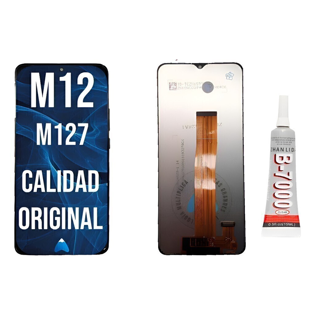 Modulo Para Samsung M12 M127 Pantalla Touch Oled + Pegamento