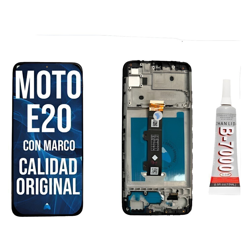 Modulo Para Moto E20 Xt2155 Pantalla Oled Marco + Pegamento