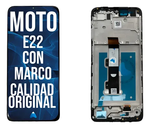 Modulo Para Moto E22 E22i Xt2239 Con Marco Cal. Original Negro