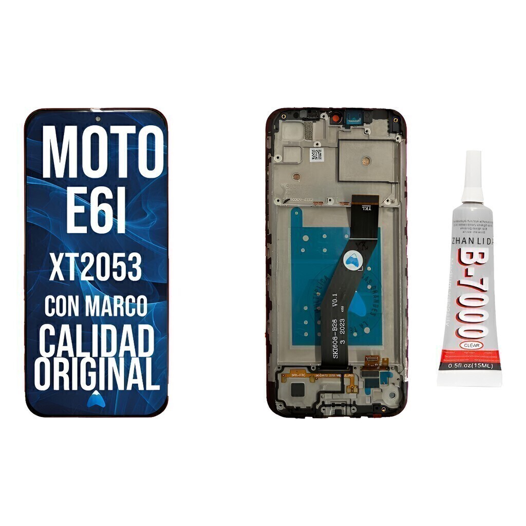 Modulo Motorola Moto E6i Xt2053 Con Marco + Pegamento 15ml