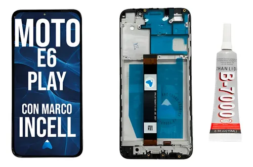 Modulo Para Moto E6 Plus Xt2025 Oled Marco + Pegamento 15ml
