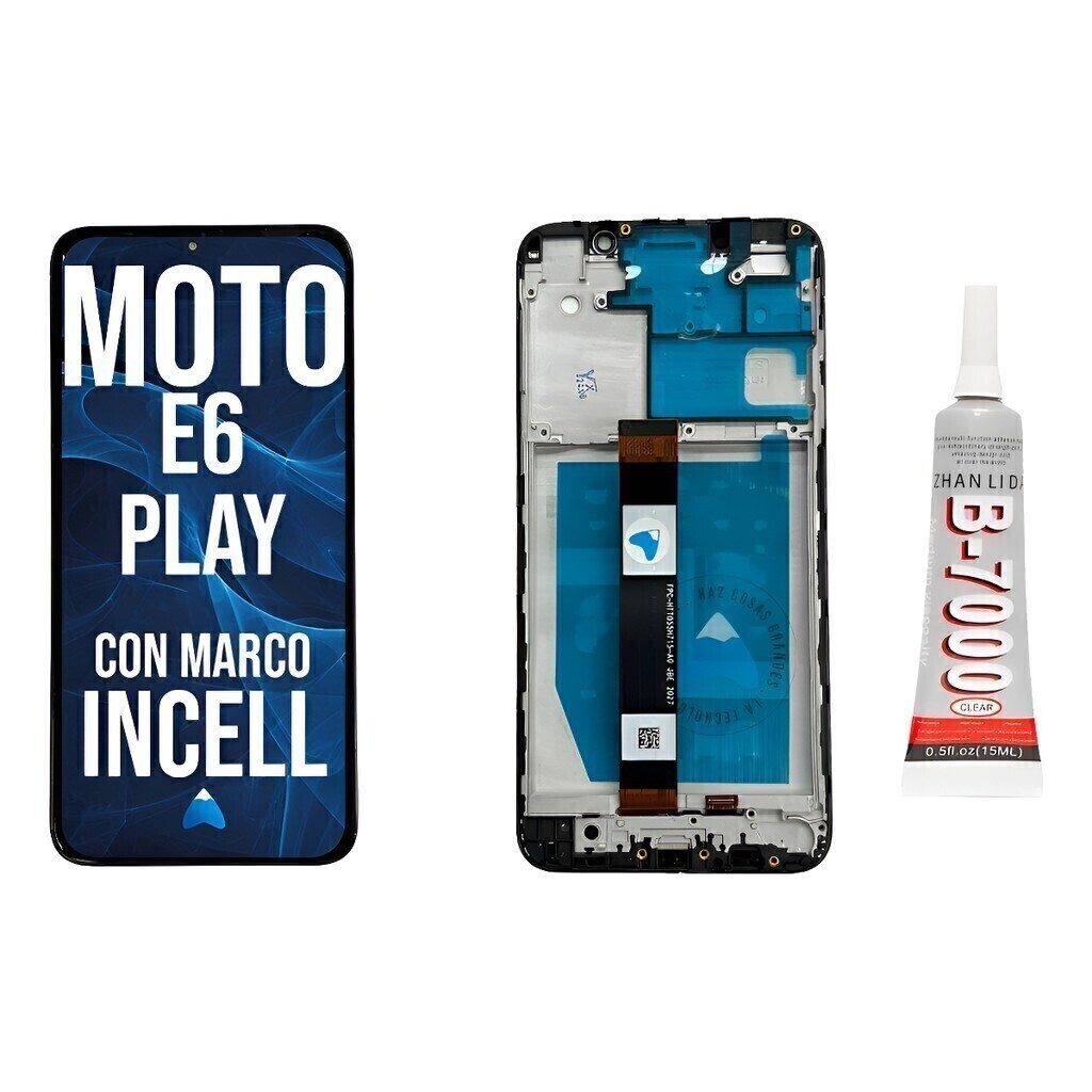 Modulo Para Moto E6 Plus Xt2025 Oled Marco + Pegamento 15ml