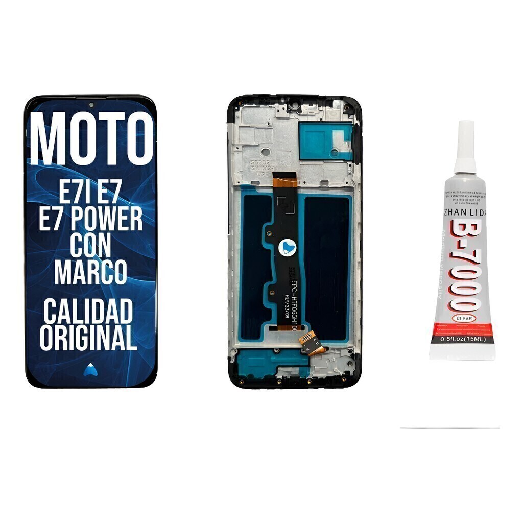 Módulo Motorola Moto E7i Power Xt2097 Marco Oled + Pegamento