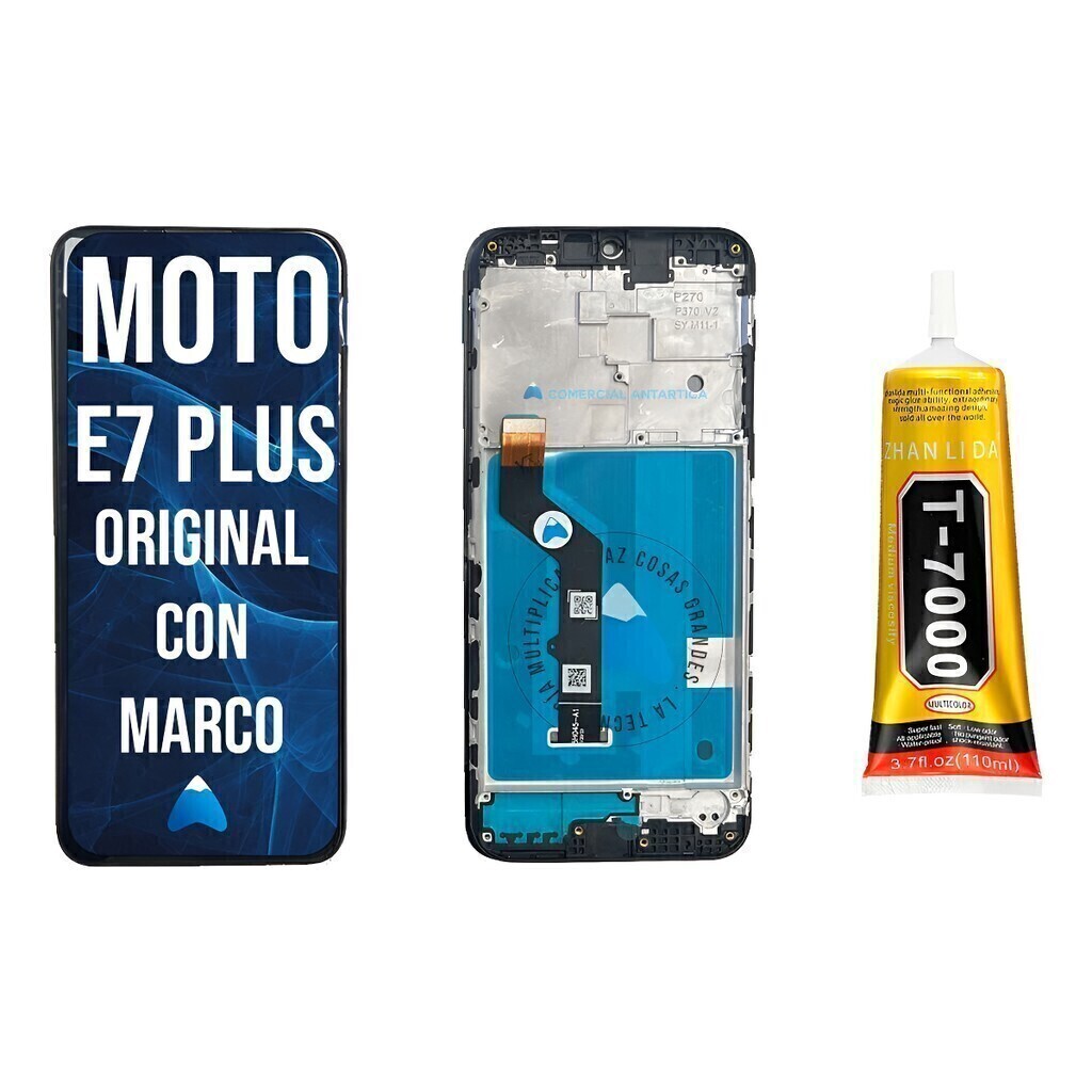 Modulo Para Motorola Moto E7 Plus Xt2081 Marco + Pegamento