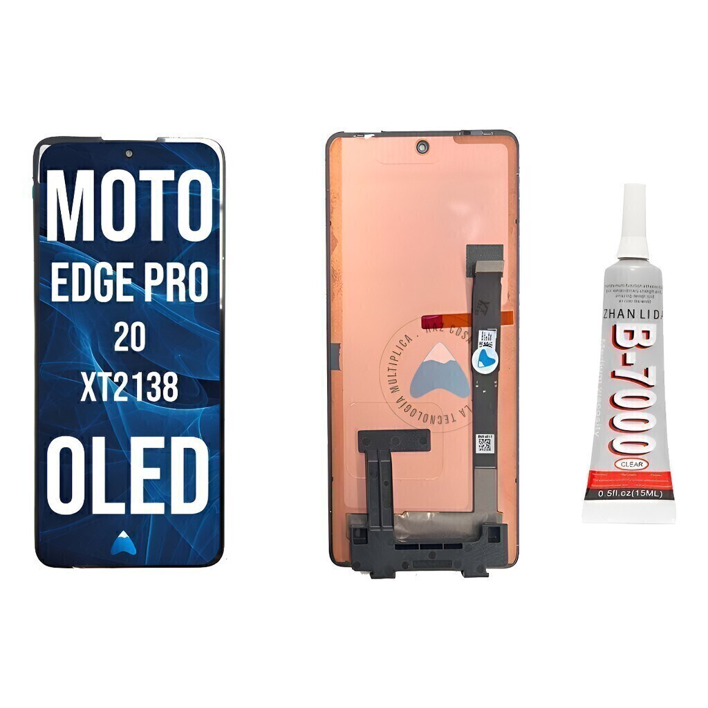 Modulo Pantalla Para Moto Edge 20 Pro Xt2153 + Pegamento