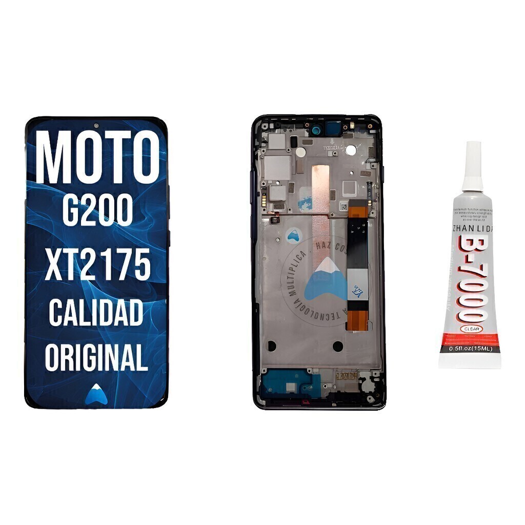 Modulo Motorola Moto G200 Xt2175 Con Marco + Pegamento 15ml
