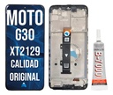 Modulo Pantalla Para Moto G30 Xt2129 Oled C/marco + Peg 15ml Negro