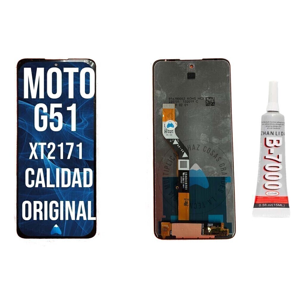 Modulo Pantalla Para Motorola Moto G51 Xt2171 + Pegamento