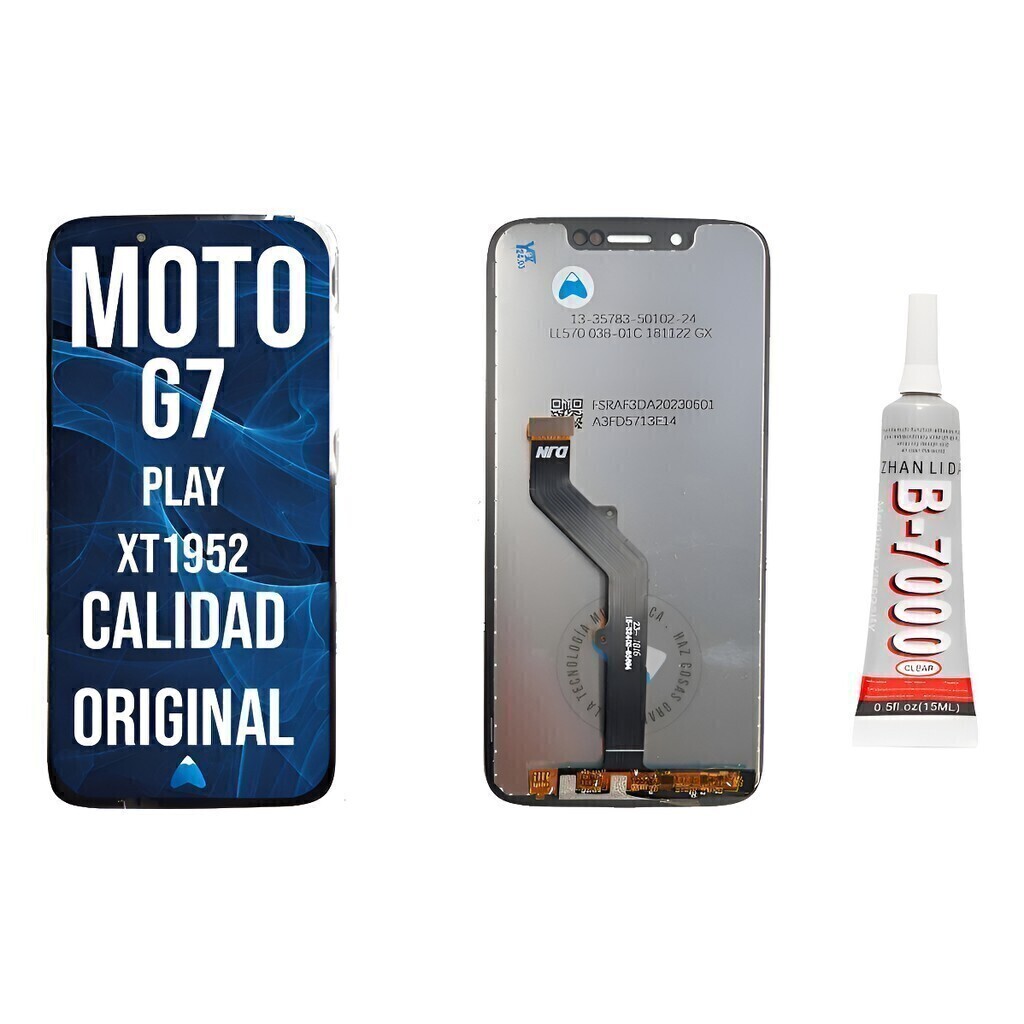 Display Touch Modulo Para Motorola G7 Play Xt1952 Pegamento