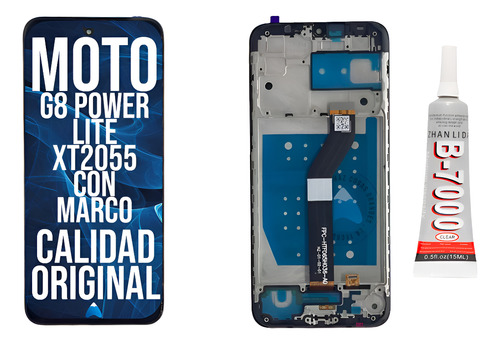 Modulo Para Moto G8 Power Lite Xt2055 Marco Oled + Pegamento