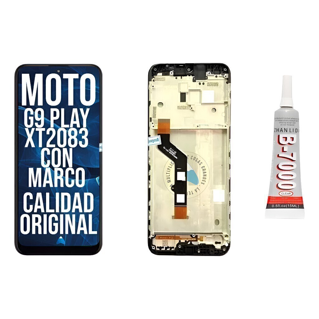 Modulo Pantalla Para Moto G9 Play Xt2083 Marco + Pegamento