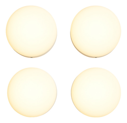 Plafón Led Redonda Aplicar 24w Luz Fría/cálida Blanco X4