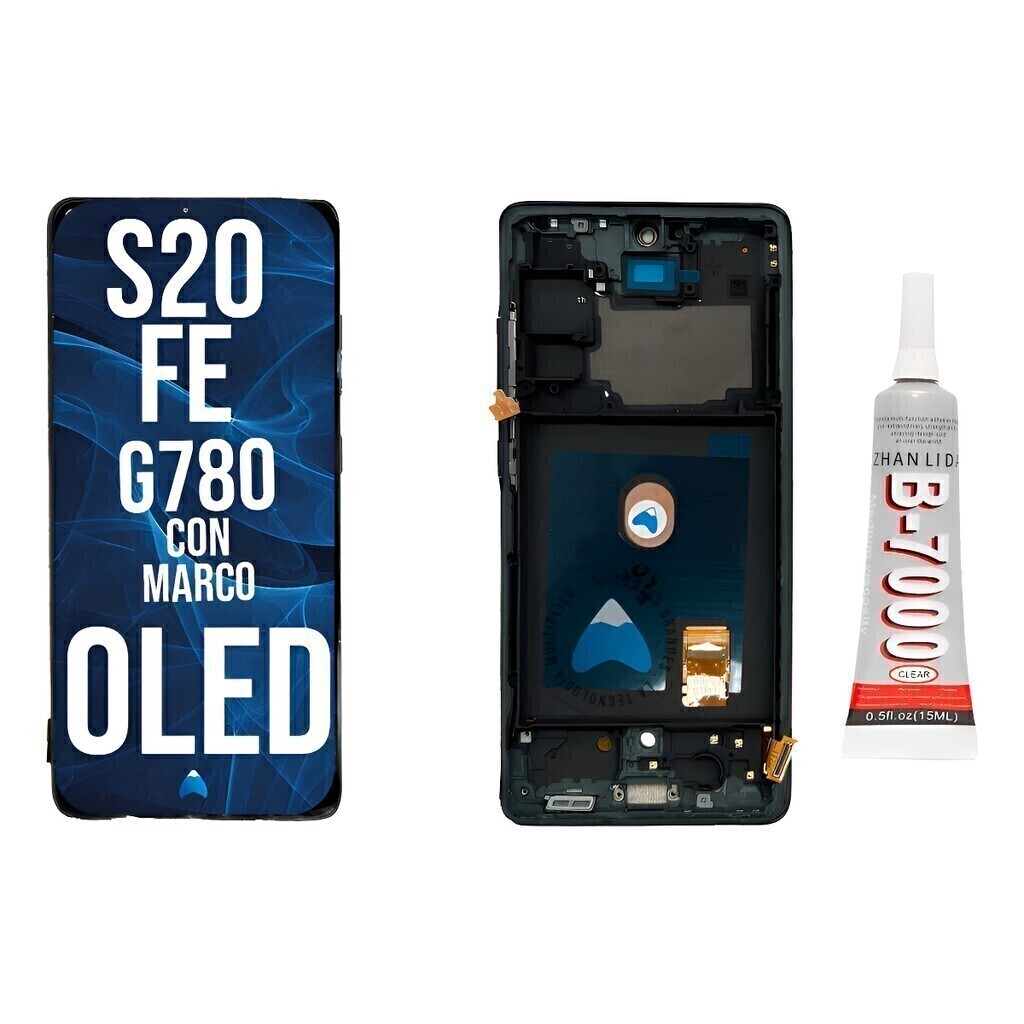 Modulo Para Samsung S20 Fe G780 Marco Oled + Pegamento 15ml