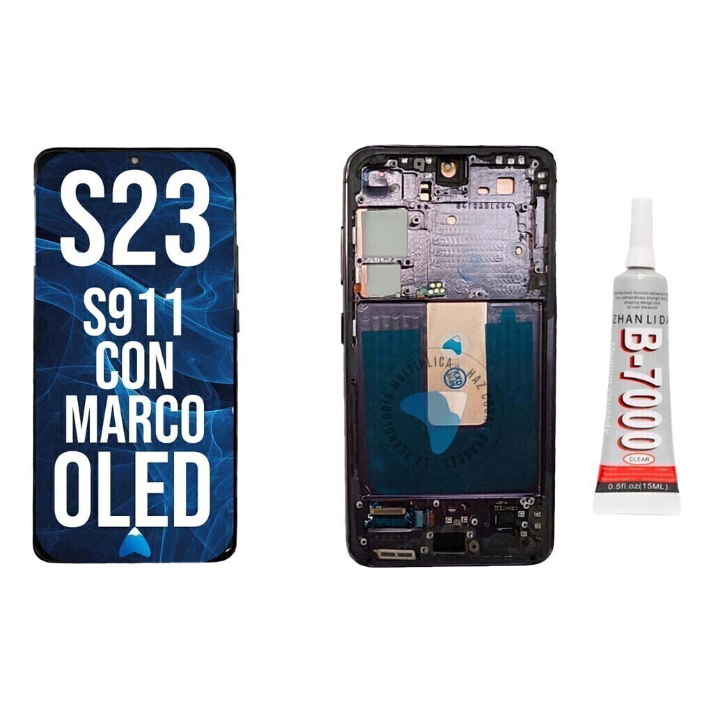 Modulo Display Para Samsung S23 S911 Marco Oled + Pegamento