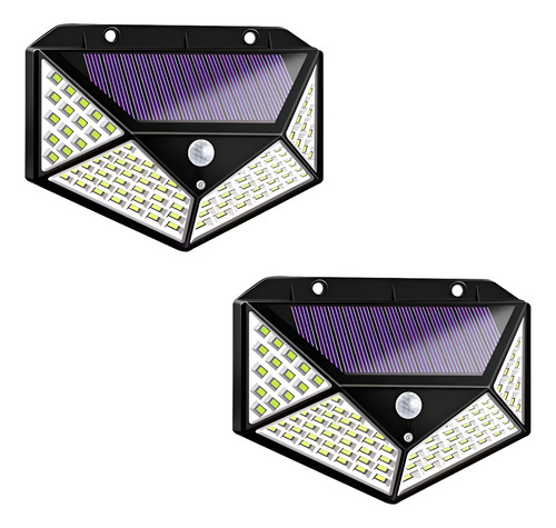 Reflector Led Solar Sensor 1w Con Luz Blanco Frío X2