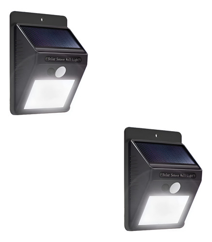 Panel Reflector Solar 20 Led Sensor Movimiento Ip65 Set X2