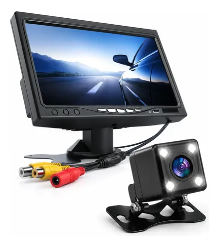 Monitor Tft De 7 Pulgadas 2 Entradas + Camara Retroceso Auto