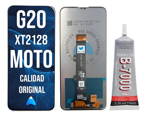 Modulo Para Motorola Moto G20 Xt2128 Oled + Zhanlida 110ml Negro