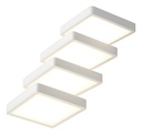 Plafón Led Rectangular Aplicar 12w Luz Fría/cálida Blanco X4
