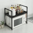 Rack Organizador para Microondas Negro