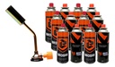 Soplete Soldador Brogas 2703 + Pack 12 Cartuchos Gas Butano