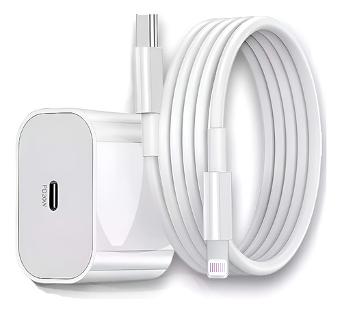 Cargador iPhone 20w + Cable Usb C Carga Rápida Original ARGY