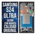 Modulo Pantalla Para Samsung S24 Ultra S928b Oled Con Marco Negro