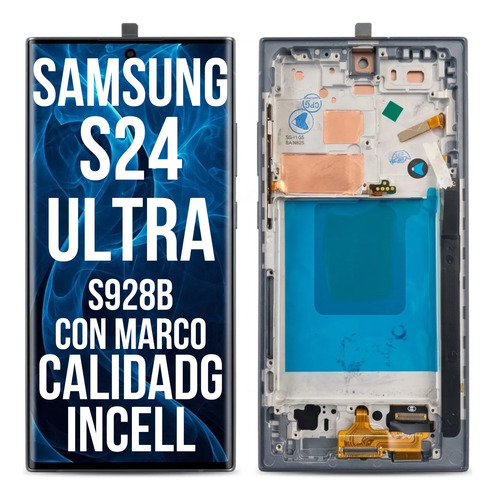 Modulo Pantalla Para Samsung S24 Ultra S928b Incel Con Marco Negro