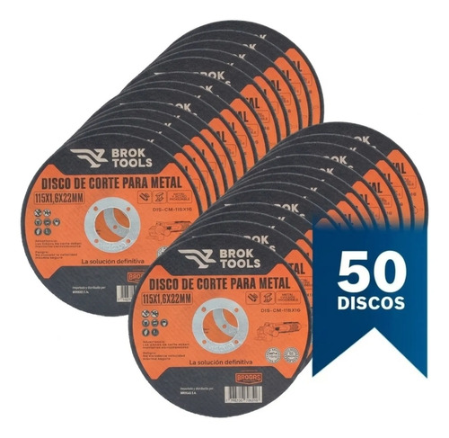 Disco de Corte Broktools 115x1,6x22M