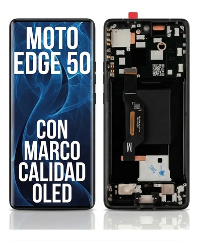 Modulo Para Moto Edge 50 Xt2407 Con Marco Calidad Oled Negro