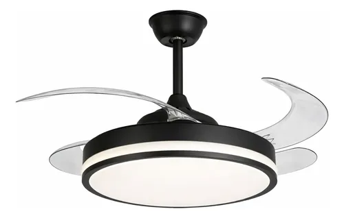 Ventilador De Techo Foco Or Retráctil Led 4 Palas 220v