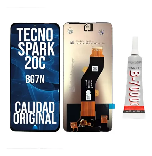 Modulo Pantalla Para Tecno Spark 20c + Zhanlida B-7000 15ml