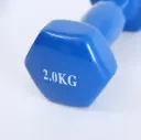 Mancuerna Vinilica Recubierta En Goma 2kg X Unidad Azul