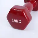 Mancuerna Vinilica Recubierta En Goma 3kg X Unidad Roja