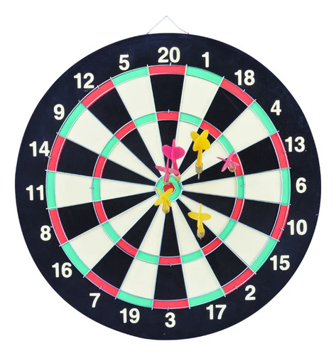 Set 6 Dardos Grandes Tiro Al Blanco Reversible 36,5cm
