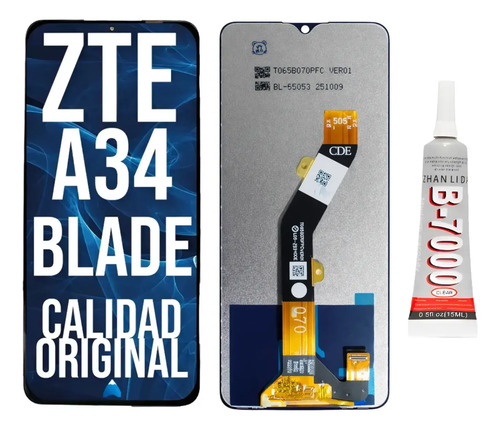 Modulo Pantalla Display Para Zte Blade A34 + Pegamento 15ml